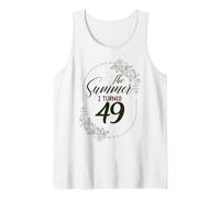 The Summer I Turned 49. Floral 49th Birthday Women's Present Tank Top