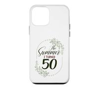 The Summer I Turned 50. Floral 50th Birthday Women's Present Case for iPhone 12 mini