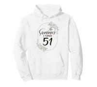 The Summer I Turned 51. Floral 51st Birthday Women's Present Pullover Hoodie