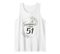 The Summer I Turned 51. Floral 51st Birthday Women's Present Tank Top