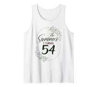 The Summer I Turned 54. Floral 54th Birthday Women's Present Tank Top