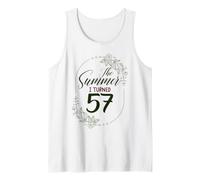 The Summer I Turned 57. Floral 57th Birthday Women's Present Tank Top