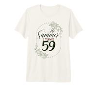 The Summer I Turned 59. Floral 59th Birthday Women's Present Premium T-Shirt
