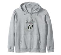 The Summer I Turned 61. Floral 61st Birthday Women's Present Zip Hoodie