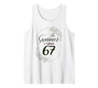 The Summer I Turned 67. Floral 67th Birthday Women's Present Tank Top