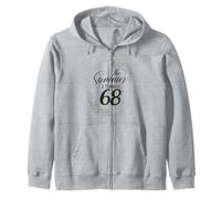 The Summer I Turned 68. Floral 68th Birthday Women's Present Zip Hoodie