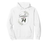 The Summer I Turned 74. Floral 74th Birthday Women's Present Pullover Hoodie