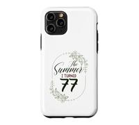 The Summer I Turned 77. Floral 77th Birthday Women's Present Case for iPhone 11 Pro