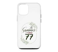 The Summer I Turned 77. Floral 77th Birthday Women's Present Case for iPhone 12/12 Pro