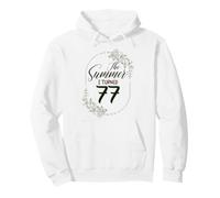 The Summer I Turned 77. Floral 77th Birthday Women's Present Pullover Hoodie