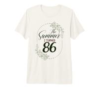 The Summer I Turned 86. Floral 86th Birthday Women's Present Premium T-Shirt