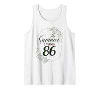 The Summer I Turned 86. Floral 86th Birthday Women's Present Tank Top