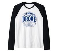 The Summer I Turned Broke Funny Humorous Empty Wallet Raglan Baseball Tee