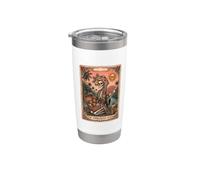 the summerween Queen Skeleton Tarot Stainless Steel Insulated Tumbler