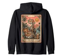 the summerween queen skeleton tarot Zip Hoodie