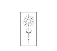 The Sun And The Moon Shine Temporary Tattoo Lasts To 15 Days Waterproof Semi Permanent Sticker Fake Tattoos