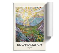 The Sun by Edvard Munch | Unframed Wall Art Print | Ready to Frame Poster | Modern Home Decor Picture | Artwork for Living Room, Bedroom, Kitchen or Office | A3 (29.7x42 cm)