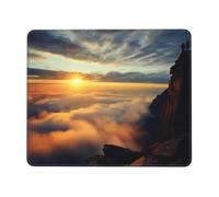 The Sun Rising Between Two Mountains Mouse Pad - Non-Slip Rubber Base Extended Gaming Desk Mat, Full-Area Print Personalized Keyboard Mat for PC Laptop Office Home