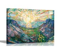 The Sun Room by Edvard Munch Canvas Wall Art Prints Abstract Pictures Framed Home Office Decoration 30 x 20cm (12 x 8 inches) A4