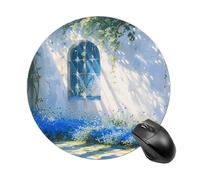 The Sun Shines in Mousepad Waterproof Gaming Mousepads with Non-Slip Rubber Base Round Computer Mousepad with Stitched Edges for Desk Pad 7.8 Inch