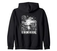 The Sun Sinks Into The Nile Egypt Sunset Zip Hoodie