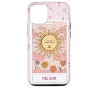 The Sun Tarot Card Floral Pink Aesthetic Esoteric Design Case for iPhone 12/12 Pro