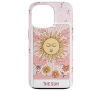 The Sun Tarot Card Floral Pink Aesthetic Esoteric Design Case for iPhone 13 Pro
