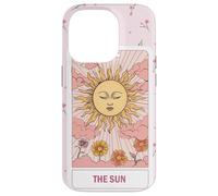 The Sun Tarot Card Floral Pink Aesthetic Esoteric Design Case for iPhone 14 Pro