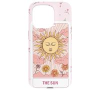 The Sun Tarot Card Floral Pink Aesthetic Esoteric Design Case for iPhone 15 Pro