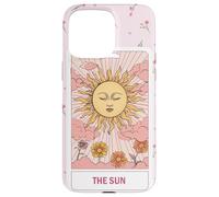 The Sun Tarot Card Floral Pink Aesthetic Esoteric Design Case for iPhone 15 Pro Max