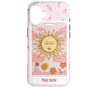 The Sun Tarot Card Floral Pink Aesthetic Esoteric Design Case for iPhone 16
