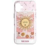 The Sun Tarot Card Floral Pink Aesthetic Esoteric Design Case for iPhone 16 Plus