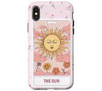The Sun Tarot Card Floral Pink Aesthetic Esoteric Design Case for iPhone X/XS