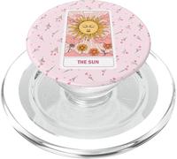 The Sun Tarot Card Floral Pink Aesthetic Esoteric Design PopSockets PopGrip for MagSafe