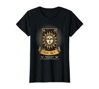 The Sun Tarot Card Value Graphic T-Shirt, Women, Black, S