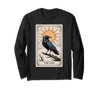 The Sun Tarot - Radiant Raven Celestial Design Long Sleeve T-Shirt