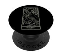 The Sun Tarot - Radiant Raven Celestial Design PopSockets Adhesive PopGrip