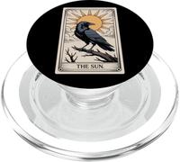 The Sun Tarot - Radiant Raven Celestial Design PopSockets PopGrip for MagSafe
