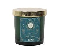 The Sun White Sage Tarot Candle - 8cm x 7.8cm (1 Pc.) - Inspired Tarot Card Design, Lovely White Sage Fragrance, Paraffin Wax, Approximate 25-Hour Burn Time, Versatile Usage