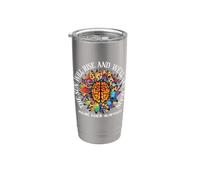 The Sun Will Rise We'll Try Again Mental Health Awareness Stainless Steel Insulated Tumbler