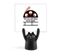 The Sun Will Shine Again Art Deco Fashion Memo Holder Cartoon Black Cat Stand Decoration