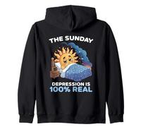 The Sunday Depression Is 100 Percent Real Weekend Meme Lover Zip Hoodie