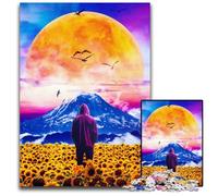 The Sunflower Field 1000Pc Adults Jigsaw Puzzle cardboard Jigsaw Perfect Home Or Office Decor, Ideal 26X38CM/10.23x14.96inch