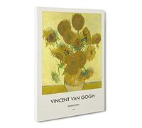 The Sunflowers By Vincent Van Gogh Canvas Print | Gallery Wrapped 30mm Frame Wall Art | 20x14 inches | Ready to Hang | Impressionist Floral Picture | Living Room Bedroom Lounge Office