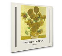 The Sunflowers By Vincent Van Gogh Canvas Print | Gallery Wrapped 30mm Frame Wall Art | 20x20 inches | Ready to Hang | Impressionist Floral Picture | Living Room Bedroom Lounge Office