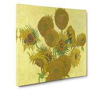 The Sunflowers by Vincent van gogh Canvas Print | Gallery Wrapped 30mm Frame Wall Art | 20x20 inches | Ready to Hang | Impressionist Floral Picture | Living Room Bedroom Lounge Office