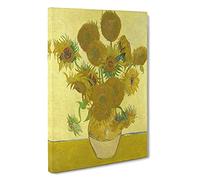 The Sunflowers By Vincent Van Gogh Canvas Print | Gallery Wrapped 30mm Frame Wall Art | 30x20 inches | Ready to Hang | Impressionist Floral Picture | Living Room Bedroom Lounge Office
