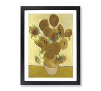 The Sunflowers By Vincent Van Gogh Classic Painting Framed Wall Art Print, Ready to Hang Picture for Living Room Bedroom Home Office Décor, Black A3 (34 x 46 cm)