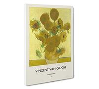 The Sunflowers Vincent Van Gogh Canvas Print | Gallery Wrapped 30mm Frame Wall Art | 30x20 inches | Ready to Hang | Impressionist Floral Picture | Living Room Bedroom Lounge Office