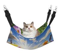The Sunset On The Flower Field In Spring Printed Pet Hammock - Sleeping Hammock For Cats, Rabbits, Ferrets, Puppies, Small Animals